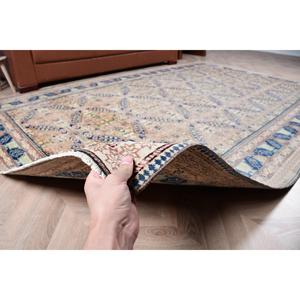 Alfombra Turca Grande de 6.1x9.4 pies, Alfombra de Lana Vintage con Diseño de Patchwork Azul - Product Image 5