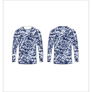 Camiseta de Manga Larga con Camuflaje Azul y Blanco Sublimado Personalizada para Hombre, para Caza y Pesca, Trackstar OEM, Marca Privada TSI-G05-P0820 - Product Image 1