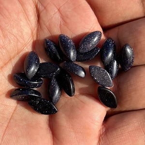 Étincelant bleu grès Marquise dos plat Cabochon pierres précieuses pour la fabrication de bijoux collier anneaux Bracelet pierre de soleil bijoux - Product Image 5