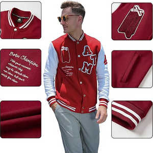 Chaqueta universitaria de lana personalizada OEM de alta calidad para hombre: ropa de abrigo elegante y cálida para todas las estaciones - Product Image 4