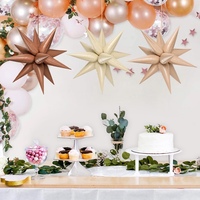 Ballon en feuille métallique 4D Starburst de 26 pouces, ballon étoile à pointes pour la décoration de fête d'anniversaire ou de mariage