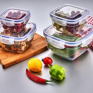 4-Piece Square Airtight Kitchen Food Spice <b>Storage</b> Containers 500ML 900ML 1500ML 2400ML BPA Free Leak-Proof Stackable - Product Image 5