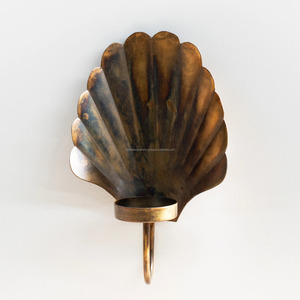 Midcentury Swedish Handmade Iron <b>Wall</b> Sconces Metal Leaf Design With <b>Candle</b> Jar Votive Holder for Garden Weddings and Christmas - Product Image 4