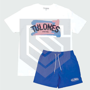 2025 New Arrival High Quality T-shirt and Shorts Set Cotton Unisex Logo High Street Casual Summer Shirt and Shorts - Product Image 1