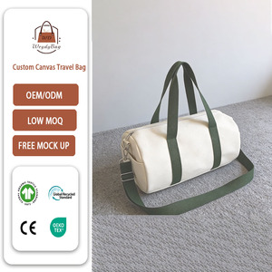 Bolsa de Lona Redonda para Gimnasio y Deportes, con Separación para Ropa Seca y Mojada, Duradera, con Cierre de Cremallera y Logotipo Personalizado, Venta al Por Mayor de Fábrica - Product Image 1