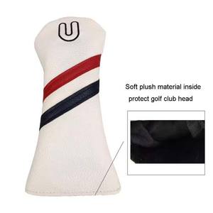 Fundas para Palos de Golf de Cuero PU Suave con Logotipo Personalizado, Duraderas, Impermeables, con Cierre Elástico Autoadhesivo para Uso en Exteriores, Color Dorado - Product Image 3