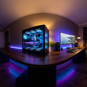 Boîtier PC Gaming <span class=keywords><strong>Micro</strong></span> <span class=keywords><strong>ATX</strong></span> Mini ITX Direct Usine en Acier SPCC, Tour Moyenne Silencieuse avec 2 Ventilateurs de Refroidissement, Châssis d'Ordinateur de Bureau, Cabinet PC - Product Image 1