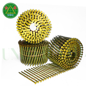 Clavos de bobina de acero de alta resistencia Diseño de vástago de tornillo suave duradero con estilo de cabeza a cuadros Precios competitivos para ensamblaje de palés - Product Image 2