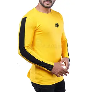 เสื้อยืดแขนยาวผู้ชาย ผ้าฝ้ายถักผสมใยไผ่ ระบายอากาศ แห้งเร็ว สีตามสั่ง บริการ OEM ปี 2023 - Product Image 1