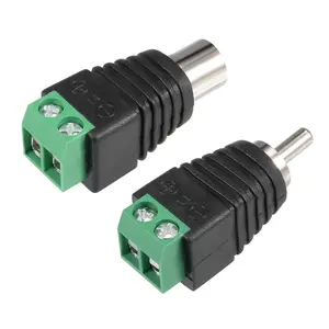 RCA Phono Female Male Connector to Screw Terminal Block Adapter Audio Connector for Camera CCTV Video