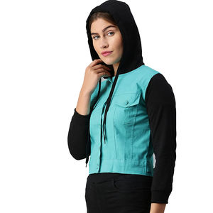 แจ็กเก็ตยีนส์แบบยั่งยืนสำหรับผู้หญิงเสื้อโค้ทยีนส์ระบายอากาศได้มีกระดุมเสื้อผ้าแฟชั่นสำหรับฤดูหนาวสำหรับฤดูใบไม้ร่วง - Product Image 4