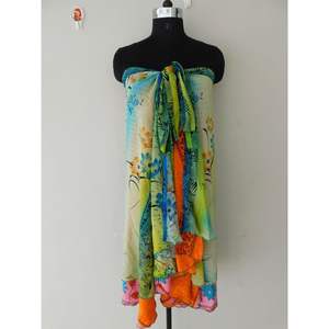 Femmes Style Vintage Soie Sari Maxi Jupe De Mariée Droite Wrap Magique Jupe Deux Couches Plus La Taille Casual pour La Danse Style Bohème - Product Image 4