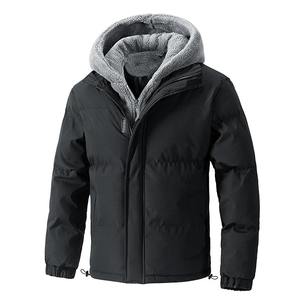 <b>Men's</b> <b>Thick</b> Winter <b>Jacket</b> Warm Puffer Hooded Parka Plus Size Cotton <b>Fleece</b> Two-Piece Coats Formal Canvas Outwear - Product Image 3