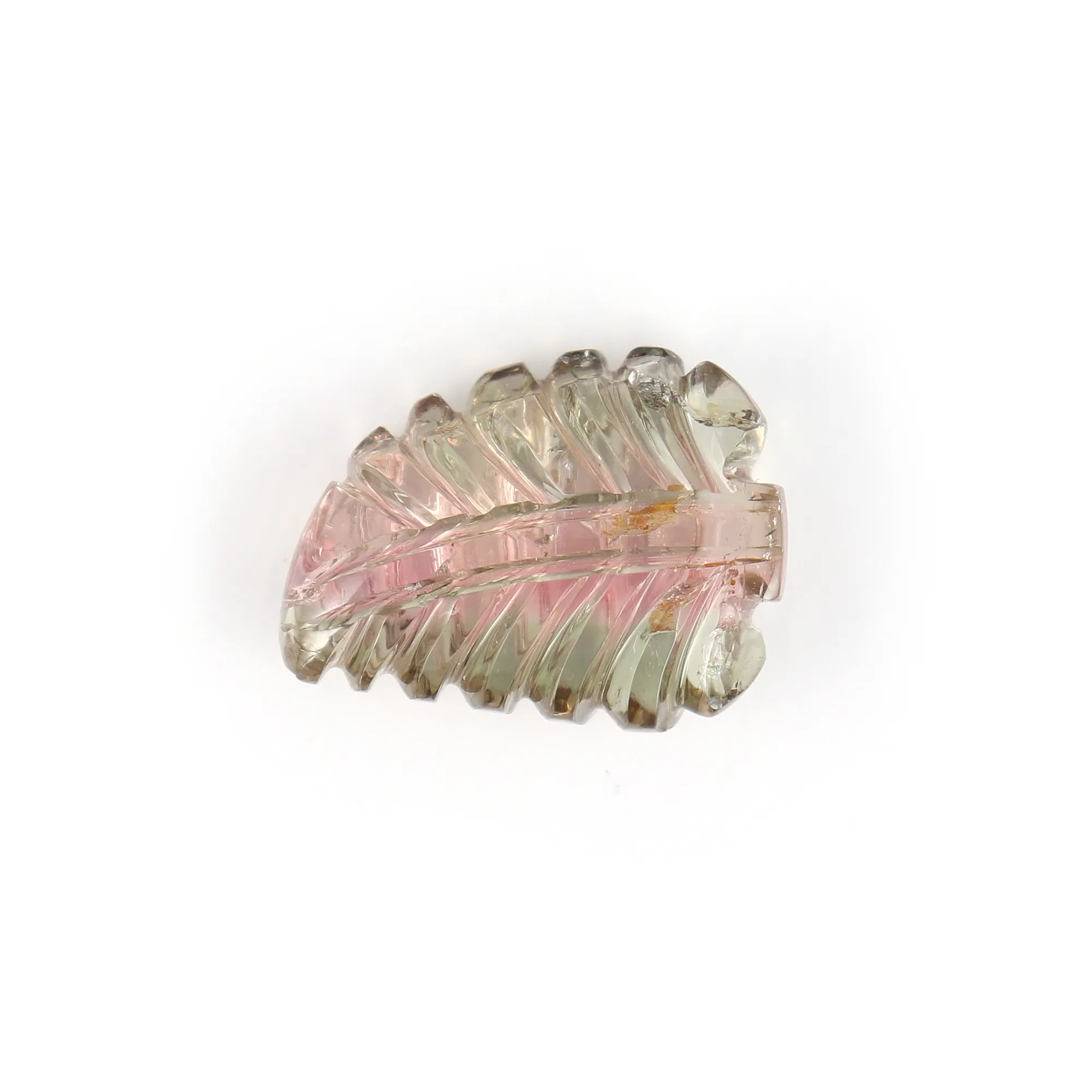 Wholesale Sale BioTourmaline Stone Leaf Shaped Natural Loose Gemstone Price Per Carat Top Quality Jewelry Making Free Size Stone