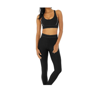 Último diseño gimnasio Fitness Yoga desgaste Yoga conjunto sin espalda entrenamiento alta cintura gimnasio Fitness Leggings conjuntos Yoga Crop Top mujeres conjuntos - Product Image 1