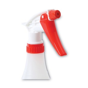 Boardwalk HDPE 32 Oz. <b>Trigger</b> <b>Spray</b> <b>Bottles</b> Clear/Red in Pack of 3 for Commercial Cleaners - Product Image 4