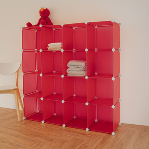 Home Storage Modern Home PP Plastic Toy Storage Container Multifunctional <b>Red</b> Design - Product Image 1