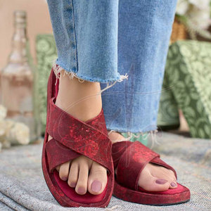 Sandalias Elegantes Shirin para Mujer - Antideslizantes con Forro de Terciopelo, Diseño de Tiras Cruzadas a la Moda, Cuero Genuino de Alta Calidad - Product Image 5