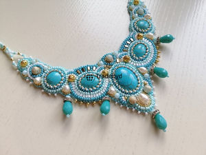 Collar de Cadena con Eslabones y Bordado Elegante Tradebyd, Joyería de Diseño, Accesorio de Moda Hecho a Mano para Unisex, Aniversario - Product Image 6