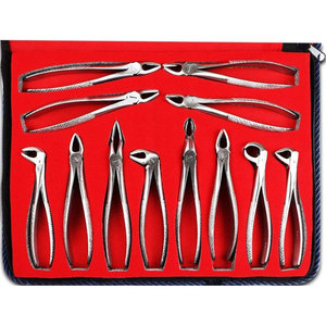 Ensemble pour 10 pièces en acier inoxydable matériel manuel extraction dentaire pince instruments chirurgicaux - Product Image 1