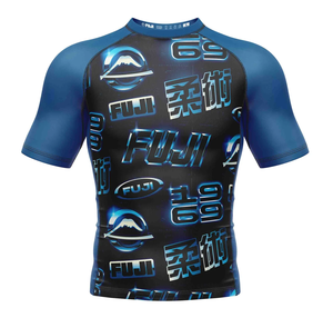 Hombres de alta calidad Rash Guard hecho a medida antiarrugas transpirable mejor material ligero Hombres Rash Guard con mangas cortas - Product Image 1
