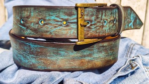 CRAFT ZONE EXPORT Ceinture en cuir de qualité supérieure pour homme avec boucle polie Ceinture en cuir marron élégante pour homme Tenues de cérémonie - Product Image 3