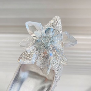 Zapatos de Tacón Alto con Pedrería en Punta, Estilo Cenicienta, Tacones de Aguja de Cristal, Zapatos Sexys para Mujer, Damas de Honor, Novias, Bodas - Product Image 3