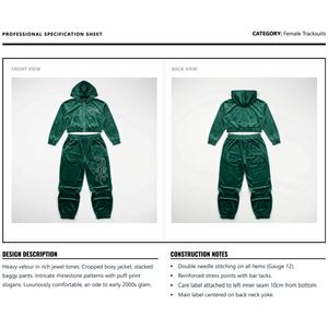 2026 Midweight Custom Wholesale Women Windbreaker <b>Velour</b> <b>Tracksuit</b> Printed Rhinestone Cropped Hoodie Jogger Sets Two Piece <b>Plus</b> - Product Image 6
