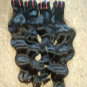 ผมต่อจาก100% ผมคนผมแท้สีธรรมชาติน้ำหนักเบาวัสดุคู่จากอินเดีย - Product Image 4