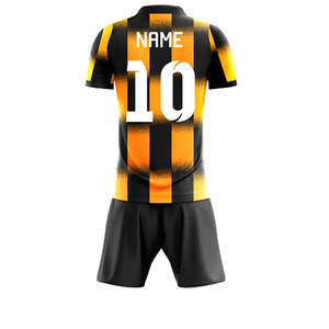 ชุดฟุตบอล OEM แบบกำหนดเองพร้อมดีไซน์ล่าสุด เสื้อแข่งฟุตบอลแขนสั้นระบายอากาศได้ดี คุณภาพสูง สีและขนาดตามสั่ง - Product Image 5