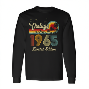T-shirt vintage a maniche lunghe del 1965, 60° compleanno, nato nel 1965, t-shirt promozionale per 60 anni - Product Image 2