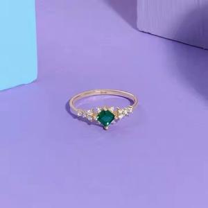 แหวนเพชรมอยส์ซอไนท์แท้ประดับเพชร14K แหวนหมั้นทองสำหรับผู้หญิงของขวัญเครื่องประดับสำหรับวันวาเลนไทน์ - Product Image 2