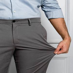 กางเกงสังกะสี2023สำหรับผู้ชายกางเกงธุรกิจลำลองกางเกงบางเข้ารูปกางเกงชิโนออกแบบได้ตามต้องการ - Product Image 3