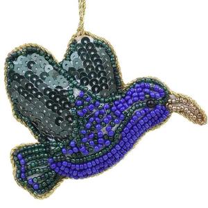 Hermoso Adorno Colgante con Forma de Pájaro, Decoración con Cuentas y Tela de Seda para Bodas y Decoración del Hogar - Product Image 2