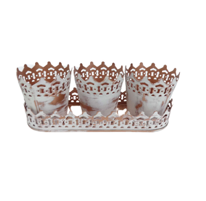 Support de Table en Fer Décoratif Blanc pour la Décoration de la Maison, Bougeoir Personnalisé Fait Main en Vrac - Product Image 4