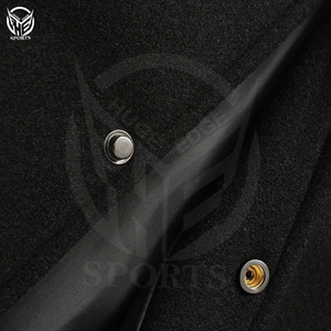 แจ็คเก็ตวาร์ซิตี้ผ้าวูลเคลือบแบบลำลองสำหรับฤดูหนาว พร้อมงานปัก คุณภาพสูง บริการ OEM แห้งเร็ว ซับในทำจากวูลที่เป็นมิตรต่อสิ่งแวดล้อม - Product Image 5