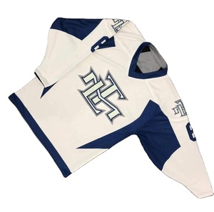 Maillot de hockey sur glace réversible imprimé sur mesure de haute qualité pour hommes et femmes, uniforme par sublimation 100 % polyester, grande taille, col en V - Product Image 1
