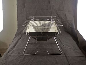 Réchaud de camping pliable d'extérieur compact, cuisinière de pique-nique, barbecue de jardin, grill à <span class=keywords><strong>bois</strong></span> et charbon de <span class=keywords><strong>bois</strong></span> pour réceptions, avec grille de rôtissage de viande - Product Image 4