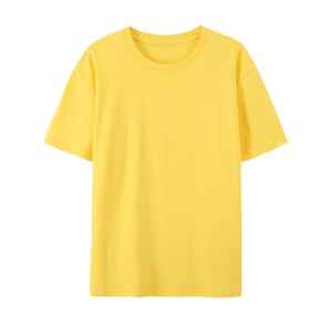 T-shirt à manches courtes 100% coton de haute qualité T-shirt tissé uni avec motif solide - Product Image 3