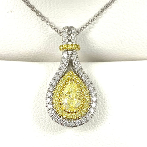 14K oro sólido natural de lujo amarillo colgante collar colgante encantador joyería Hip Hop diamante joyería - Product Image 1