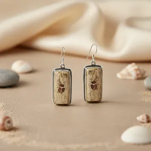 Trendy Silver Stone Dangle Earrings for Women Copper Cross Pendant Drop Earrings Featuring Religious Party Pearl Gift Idea - Product Image 3