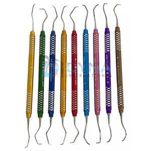 Ensemble de curettes Gracey de haute qualité, 9 pièces (multicolores), certifié CE, ensemble de curettes dentaires - Product Image 1
