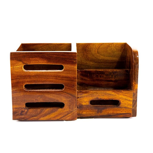 Organisateur de stockage de boîte à thé en bois taille plus grande peut contenir plus de 150 sachets de thé debout ou plats taille LxHxL 14 pouces X 7.5 pouces X 4 pouces - Product Image 2