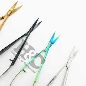 New Manicure <b>Spring</b> Action Embroidery Top Deals Curved Stainless <b>Steel</b> Left-Handed Eyebrow Scissors Extra Top Sale Micro - Product Image 2