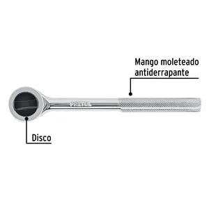 Pretul 3/8 'set di chiavi quadrate a cricchetto contiene 6 unità con testa tonda e disco per uso professionale e per uso - Product Image 2