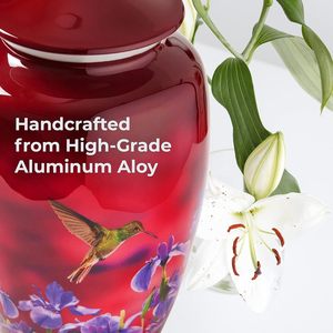 Urnes funéraires pour cendres humaines, urnes décoratives pour cendres, urnes funéraires artisanales en forme de colibri, tendance - Product Image 4