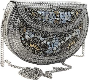 Best Quality <b>Mosaic</b> Metal Women Clutch Handbag Party Bag Best Clutch Bags Brass <b>Mosaic</b> with Metal - Product Image 5