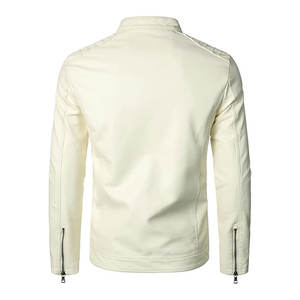 Veste en cuir pour hommes ou printemps automne style moto cuir naturel coupe ajustée vestes en cuir personnalisées pour hommes - Product Image 3
