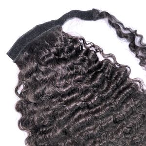 หางม้าสีดำหยักศกจากผมจริงผมจริง - Product Image 2