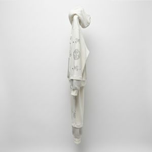 Women's Y2K Streetwear 2-Piece Long Set Solid <b>Velvet</b> Cropped Boxy Puff Printed <b>Hoodie</b> Patches Rhinestone Eco-Friendly Breathable - Product Image 3